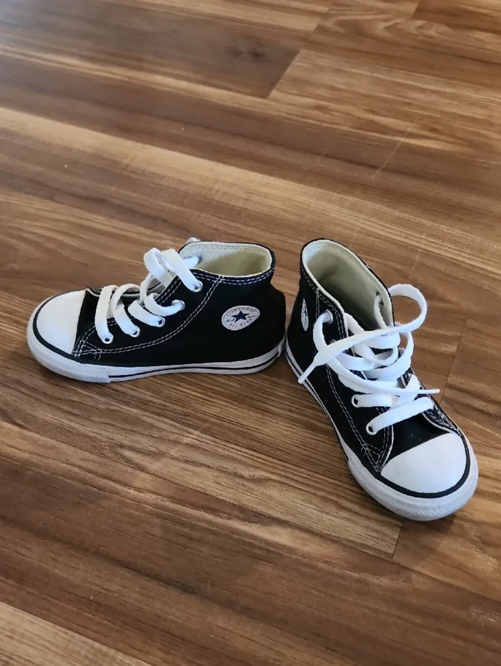 Converse Black and White Kids High-Top Canvas Sneakers